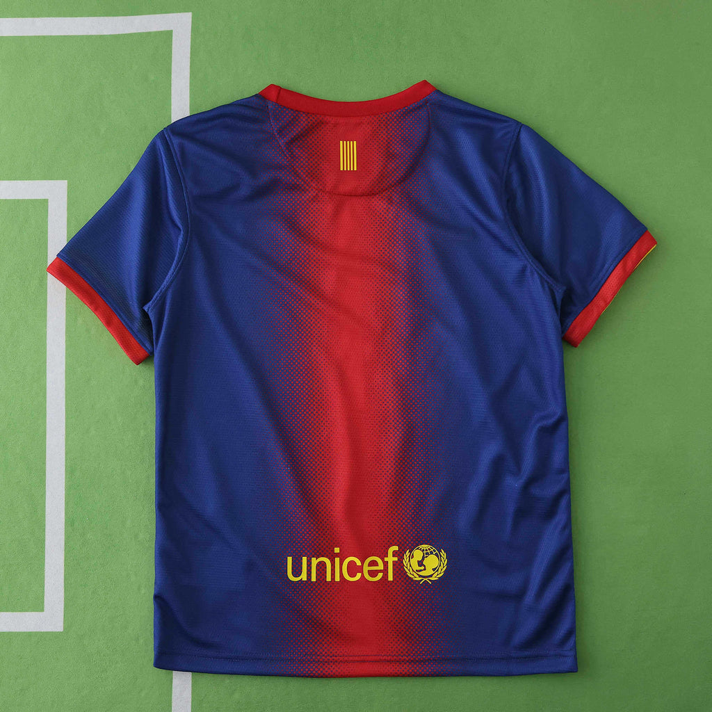 Barcelona 2012-2013 Season Kids Home Retro Football Jersey Trikot Maillot V5