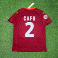 Cafu #2 2000-2001 Home Retro Football Jersey – Back View