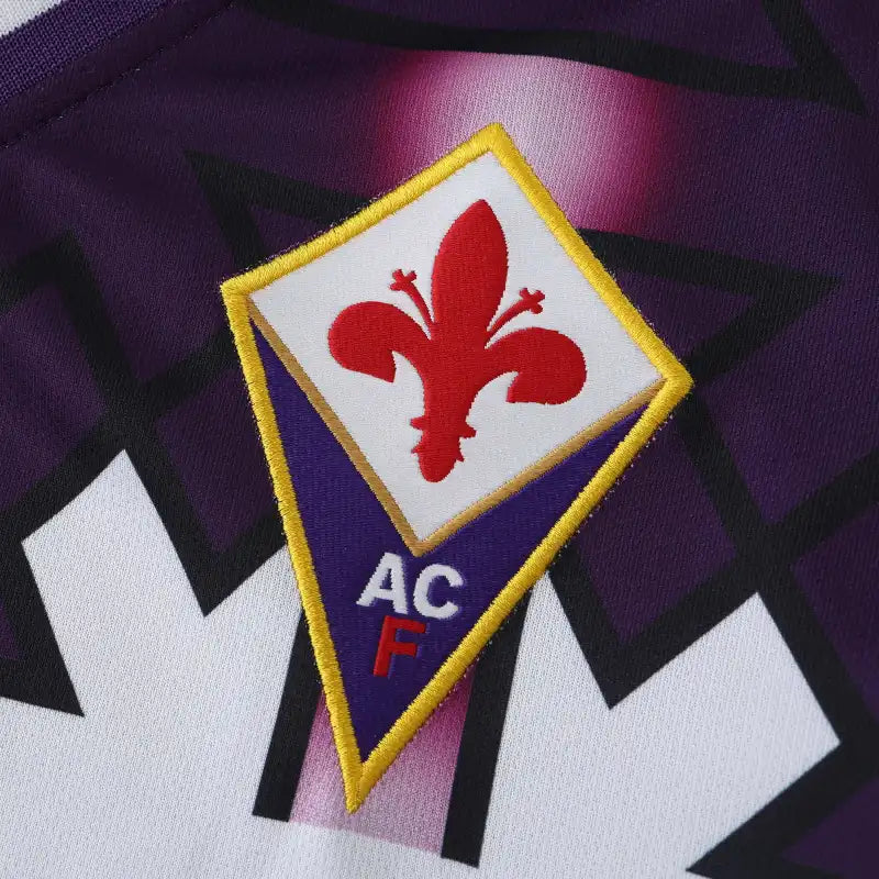 ACF Fiorentina 92/93 Season Purple White Away Retro Football Jersey – 6