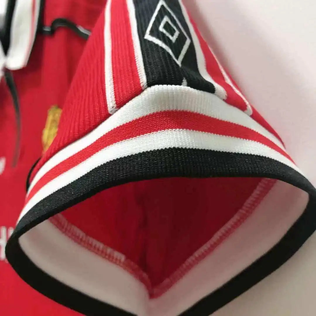 1998 Manchester United Retro 99 Retro Football Jersey Knitwear – Detailed View