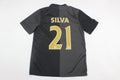 David Silva Manchester City 2013-2014 Retro Kit Jersey – Back View