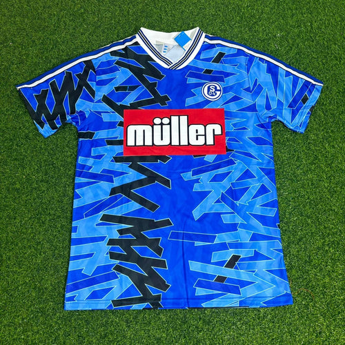 1993/94 Schalke 04 Blaues Home Jersey Retro Football Jersey – FC – Back View