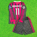 Zlatan Ibrahimovic AC Milan Kids Retro Long Sleeve Football Jersey – Back View