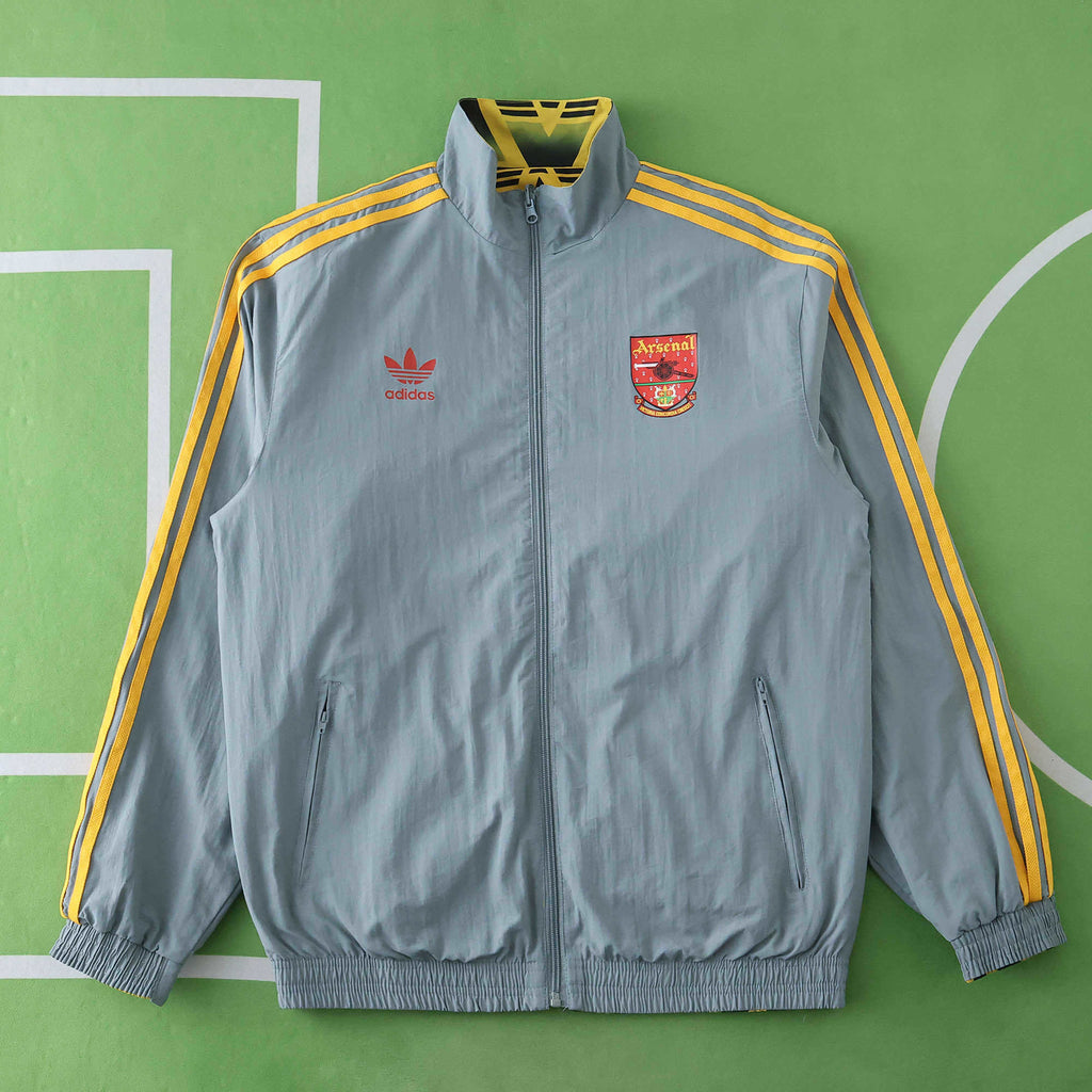 Arsenal Retor 1992/93 Yellow Both Sides Windbreaker – Front View