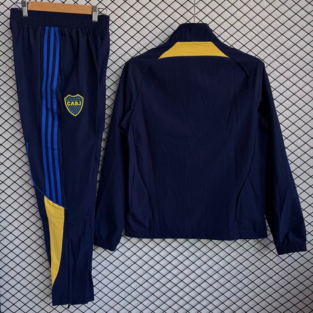 Boca Juniors 2025/2026 Tracksuit Windbreaker Jacket Pants – CA – Front View