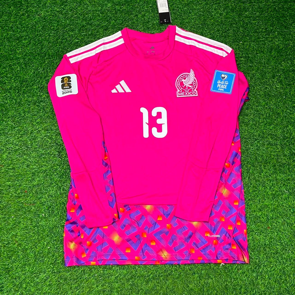 2026 Mexico World Cup Guillermo Ochoa Goalkeeper Home White Long Sleeve Football Jersey – Front View