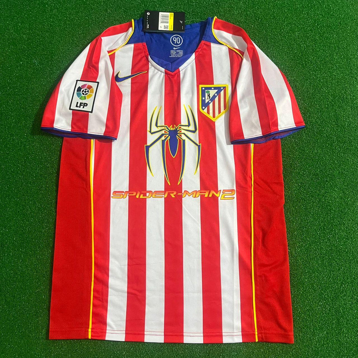 Filipe Luis #3 Atletico Madrid SpiderMan Retro Football Jersey Edition 2 – Front View