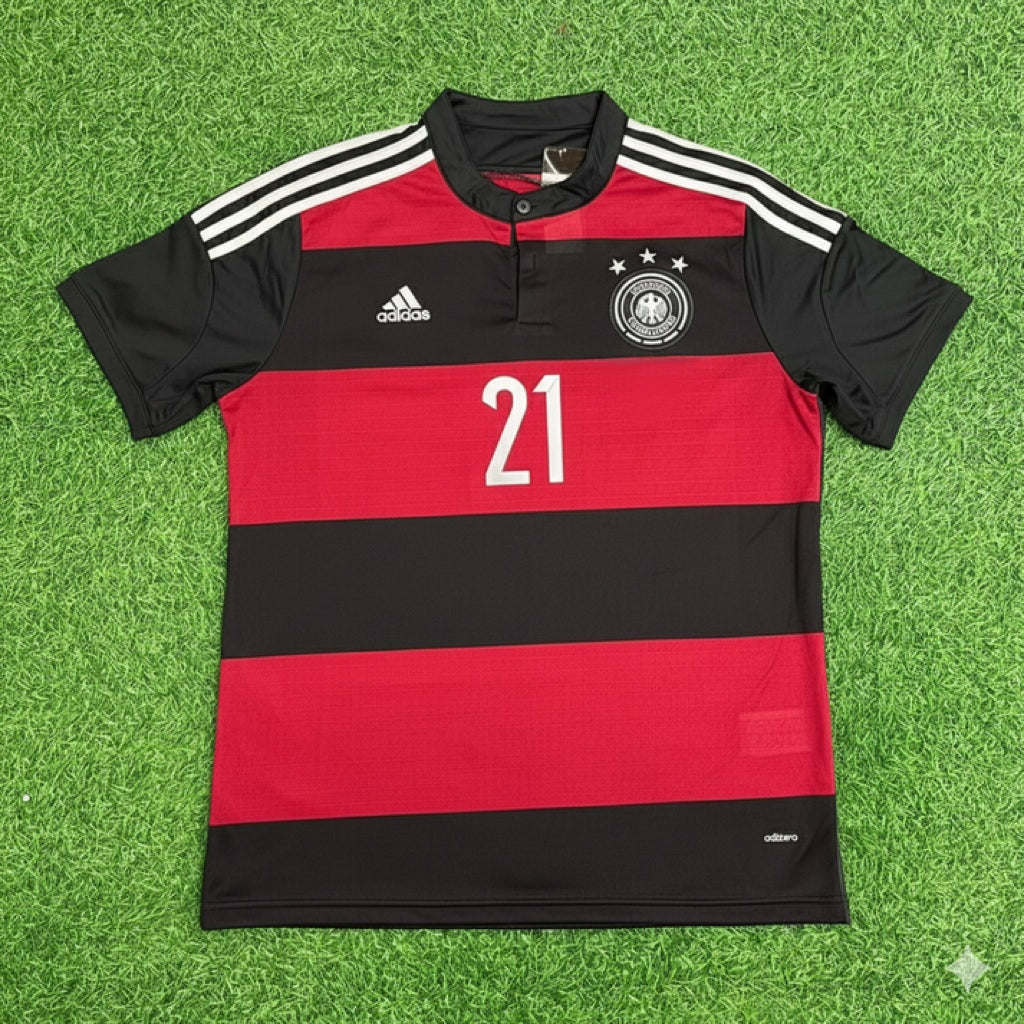 Marco Reus Germany Deutschland 2014 World Cup Brazil Black Red Retro Jersey – Front View