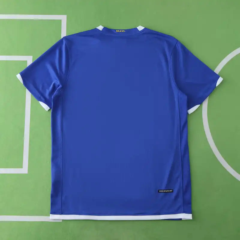 Brazil 2006 Season Away Blue Retro Jersey – Front View