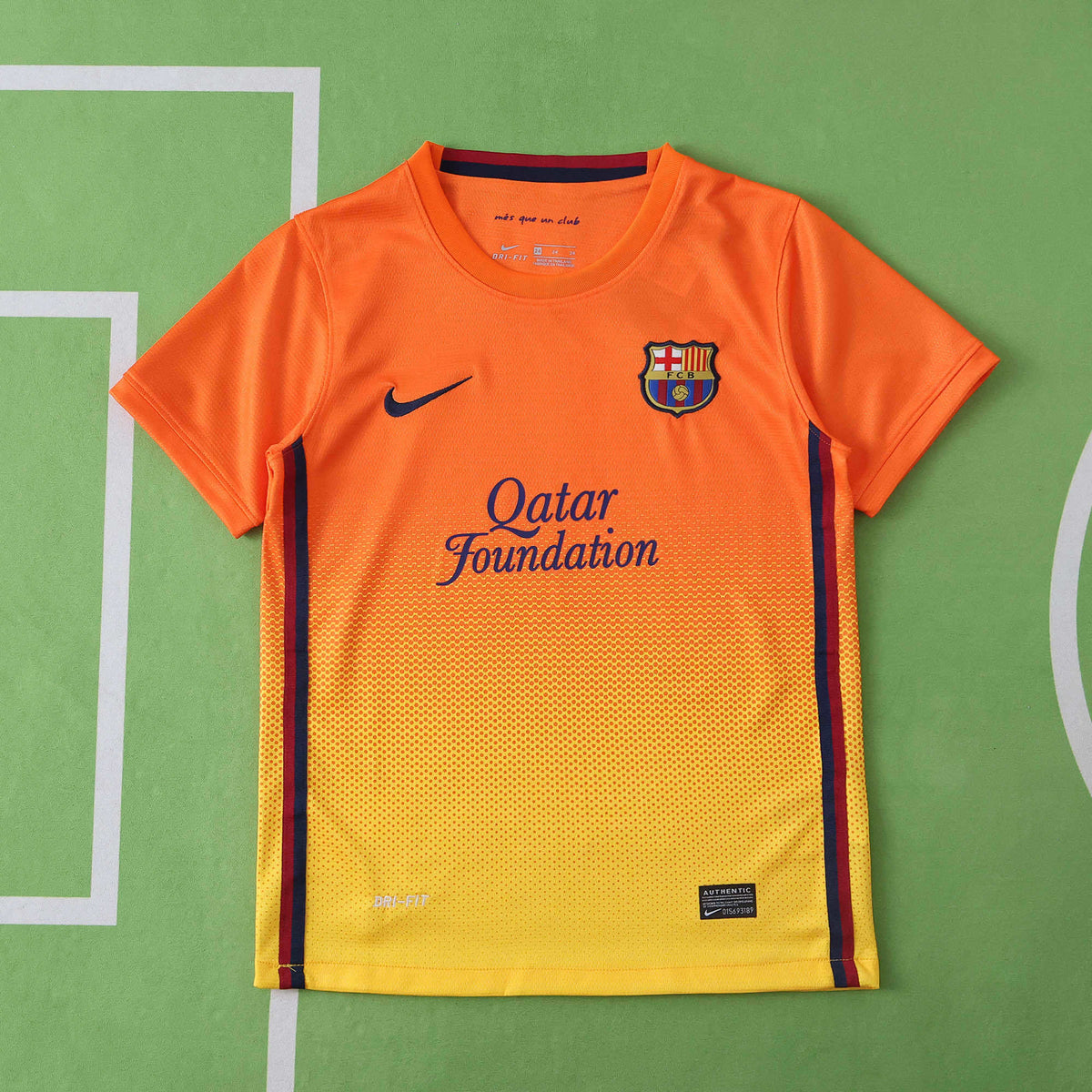 Barcelona 2012-2013 Season Kids Away Orange Retro Football Jersey Trikot Maillot V3