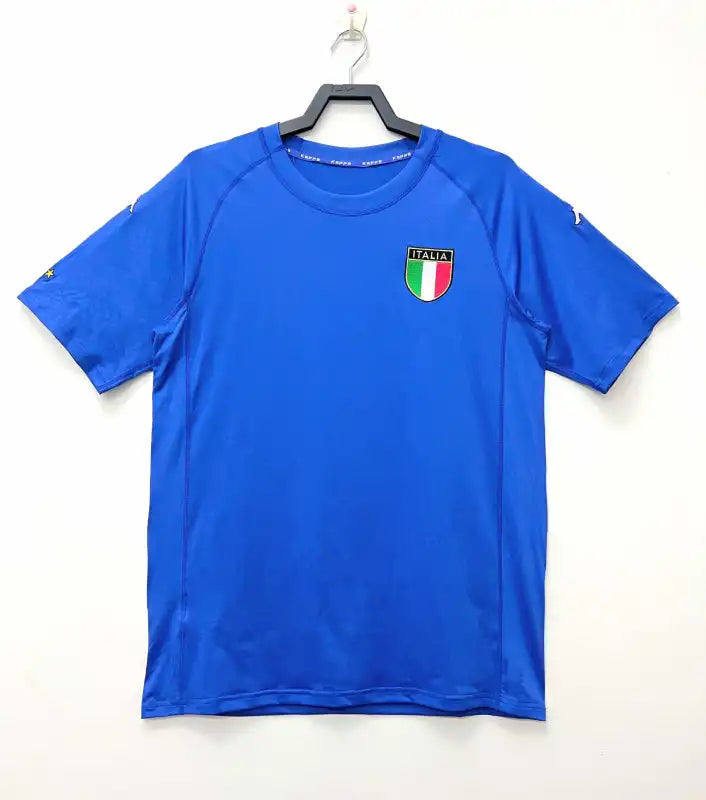 2000 Italy Home Blue Retro Football Jersey Football – Back View