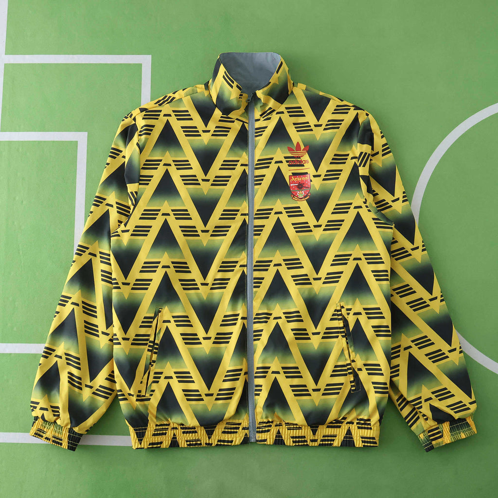 Arsenal Retor 1992/93 Yellow Both Sides Windbreaker – Detailed View