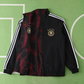 Germany Deutschland Double Sides Windbreaker - Reversible Jacket Black – Back View