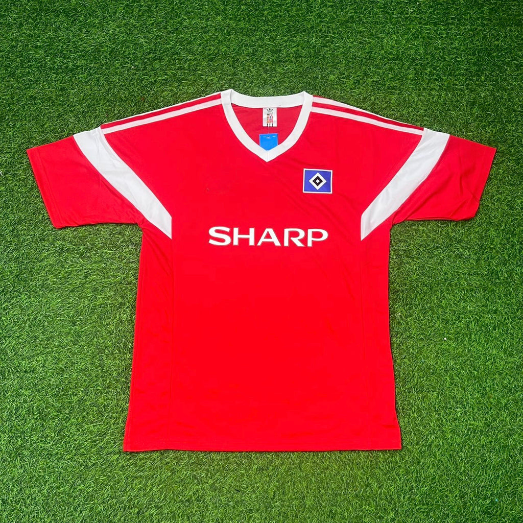 1988 HSV Rotes Heimtrikot Fußball Hamburger SV 1988 retro – Back View