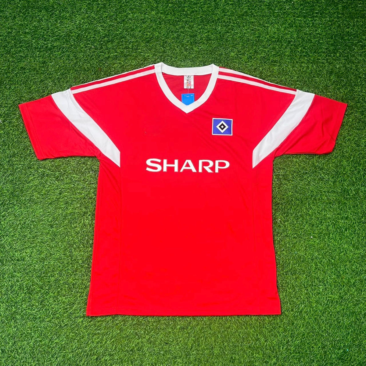 1988 HSV Rotes Heimtrikot Fußball Hamburger SV 1988 retro – Back View