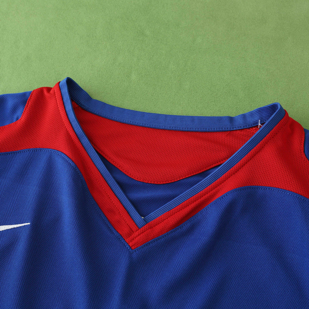Manchester United F.C. 2005-2006 Season Away Blue Retro  Football Jersey Trikot Maillot V2