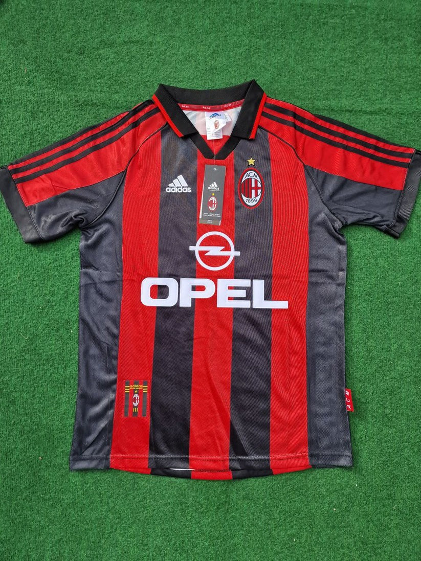 AC Milan 1999 Retro Football Jersey – José Chamot 19- – Front View