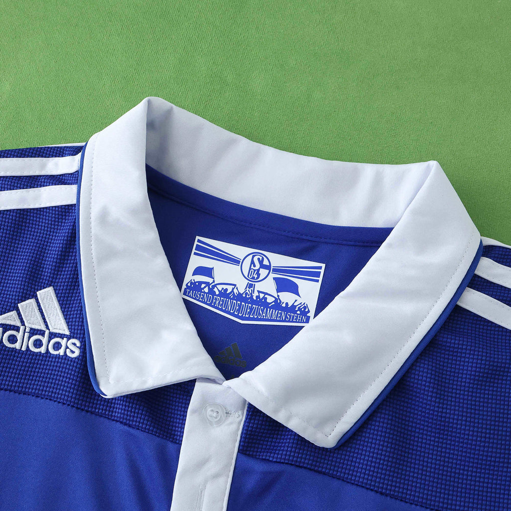 F.C. Schalke 04 2010-2011 Season Home Retro Football Jersey Trikot Maillot V3