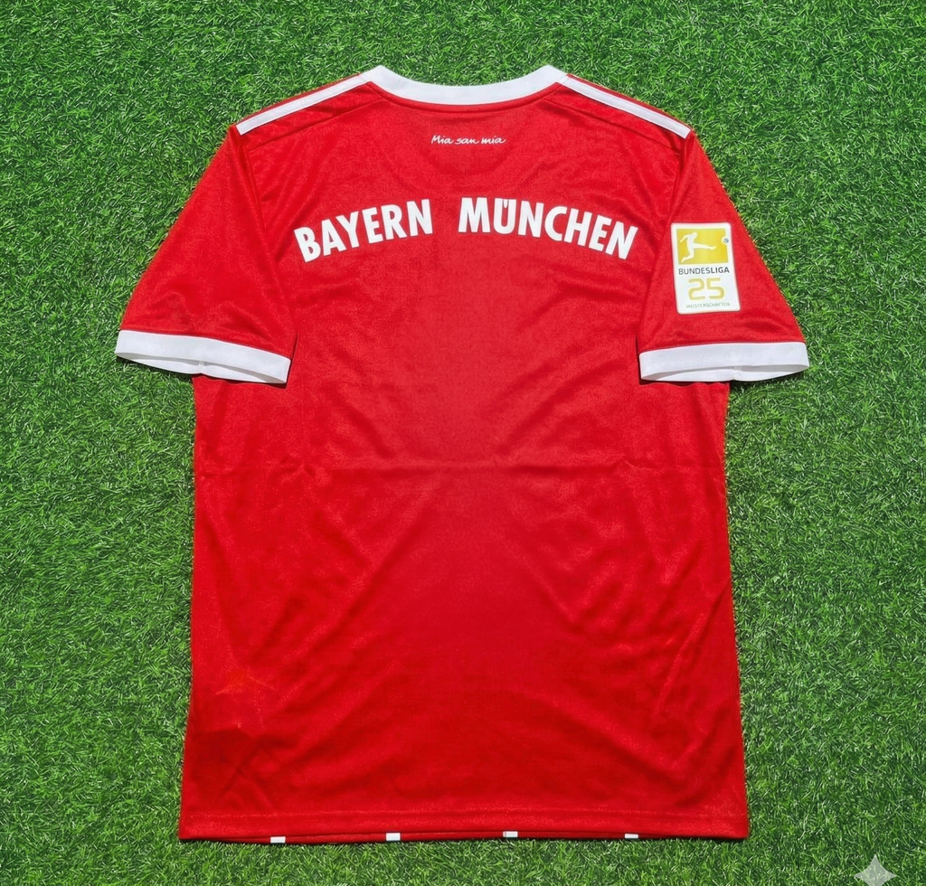 2017/18 FC Bayern Munich Retro Home Football Jersey – Front View