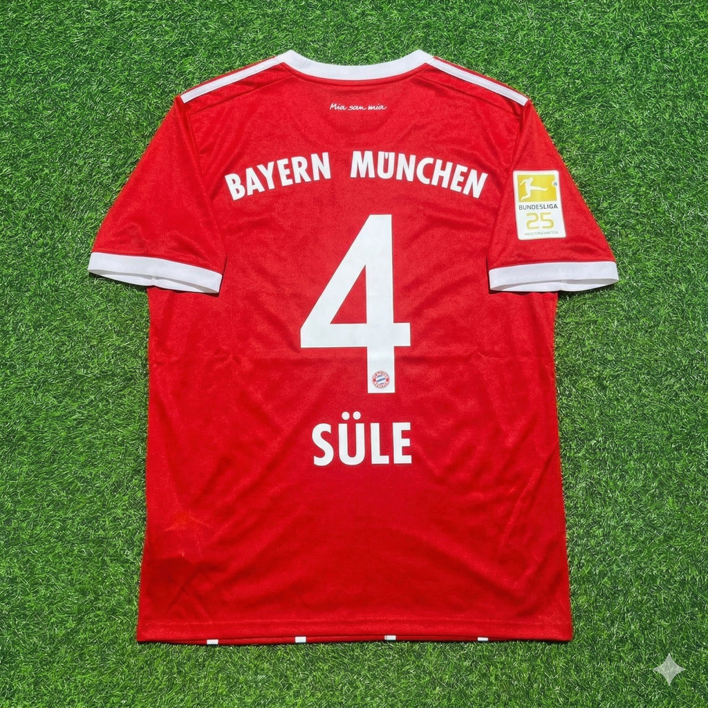 2017/18 Niklas Süle Bayern Munich Retro Home Football Jersey – Back View