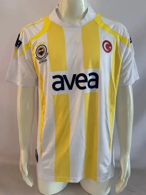 2007/08 Fenerbahçe White Retro Football Jersey – Back View