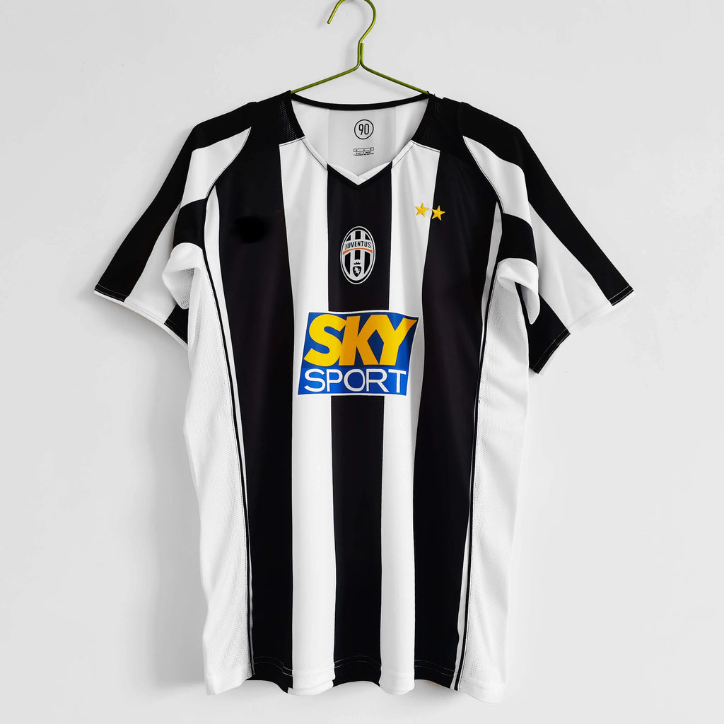 2004 Juventus Pink Black 2005 Season Sky Sport Sponsor Retro Football Jersey – Front View