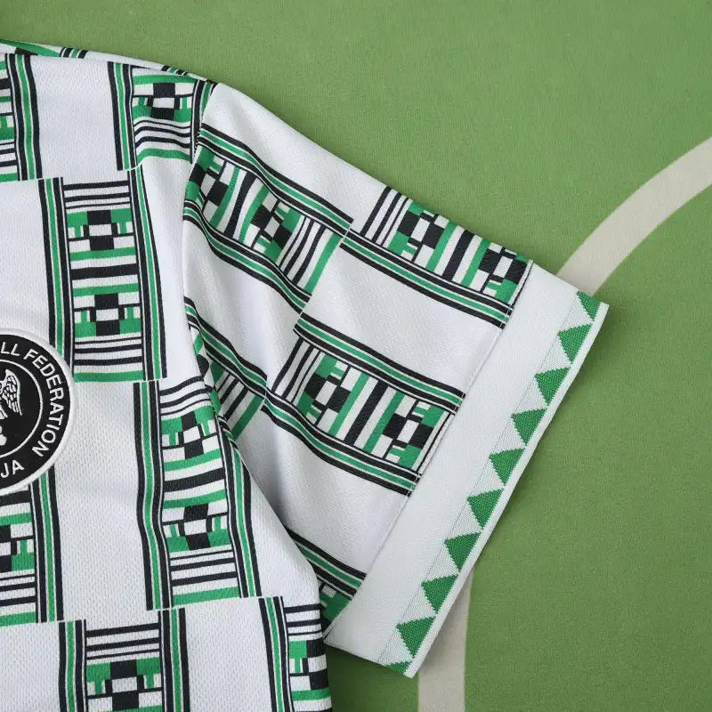 1994 Nigeria Season Away White Retro Football Jersey – Detailed View