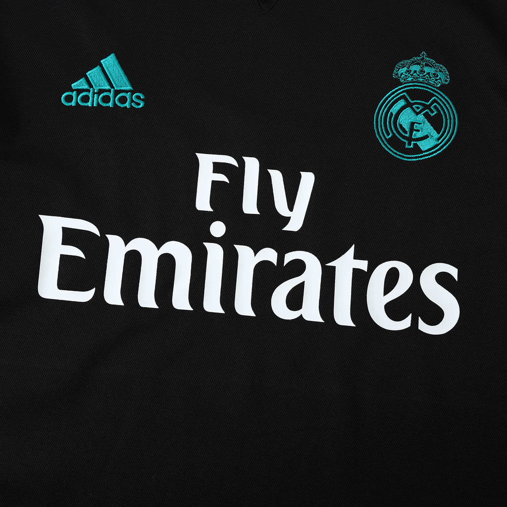 Real Madrid C.F. 2017-2018 Season Away Long Sleeve Retro Football Jersey Trikot Maillot V3