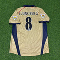 2001/02 Fredrik Ljungberg #8 Arsenal Away Golden Retro Football Jersey – Back View