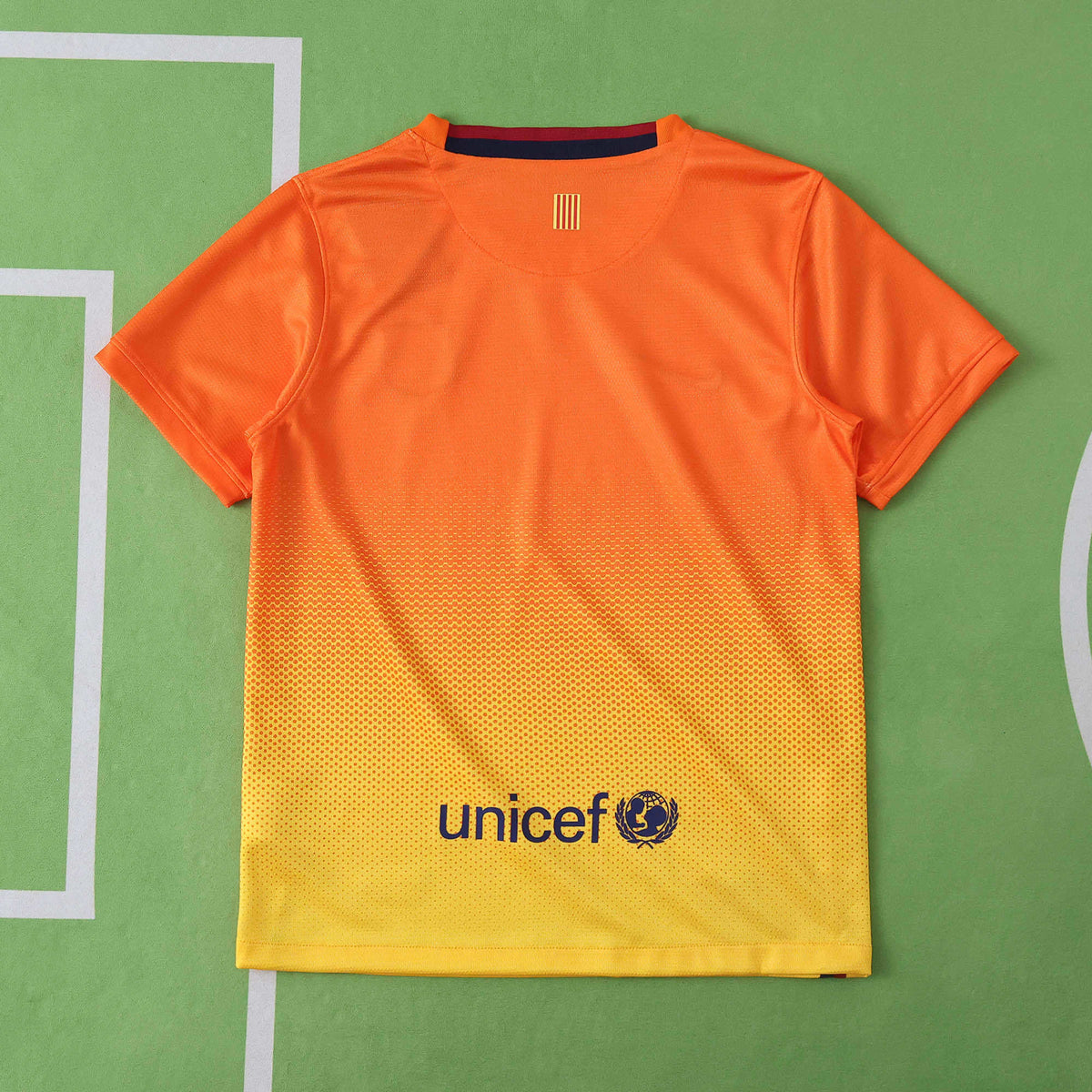 Barcelona 2012-2013 Season Kids Away Orange Retro Football Jersey Trikot Maillot V5