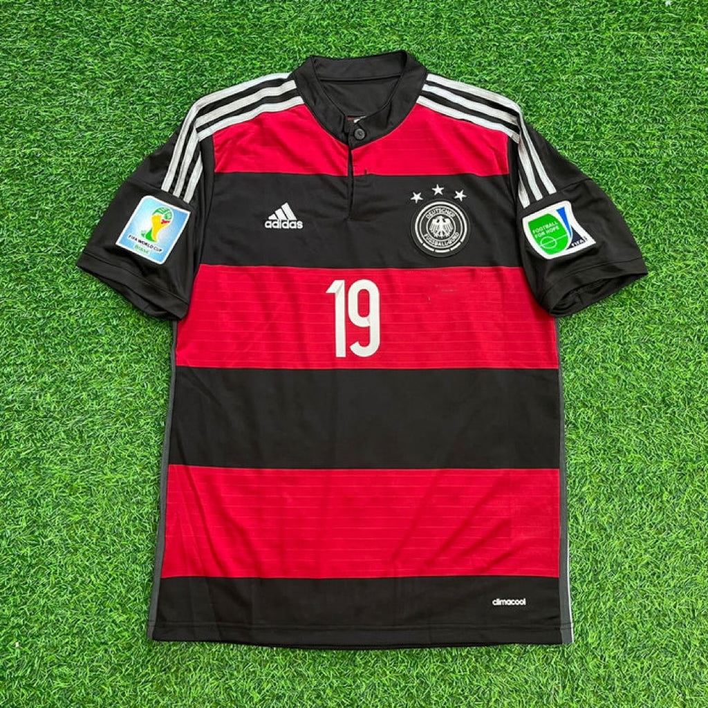 Mario Götze Germany Deutschland 2014 Brazil World Cup Final Black Red Retro Jersey – Front View