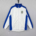 1998 Brazil White Retro Windbreaker Jacket Jersey – Back View