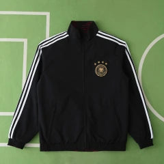 Germany Deutschland Double Sides Windbreaker - Reversible Jacket Black – Front View