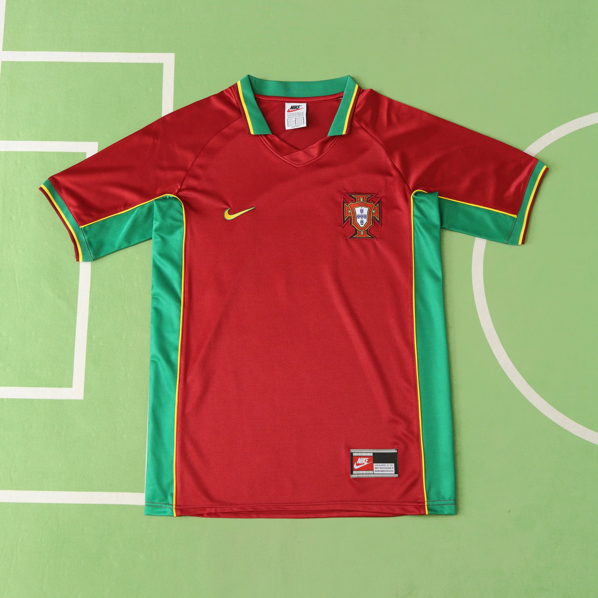 98 Season Portugal Home Football Jersey – Front View