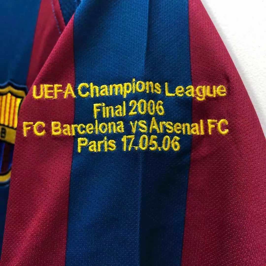 2006 Ronaldinho Gaucho Barcelona Final Retro Short Sleeve Football Jersey – 7