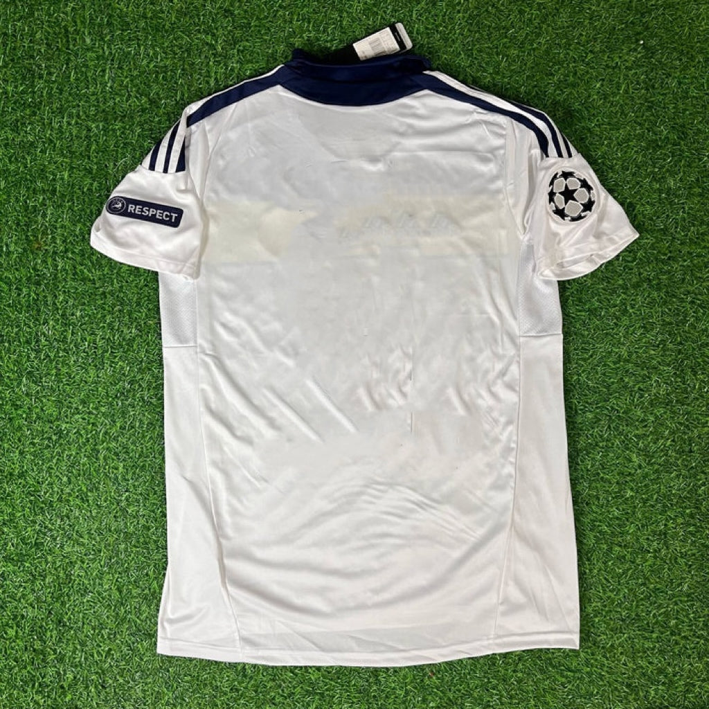 2011/12 Chelsea Champions League White Yellow Retro Football Jersey – Front View