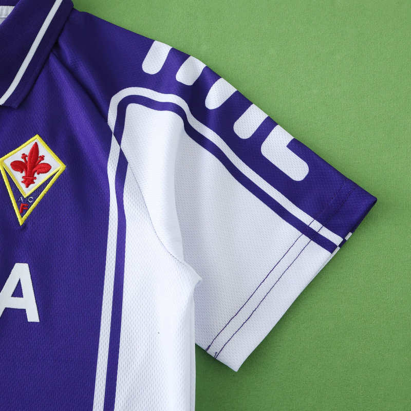 1999/00 Fiorentina Home Kids Retro Football Jersey – Detailed View