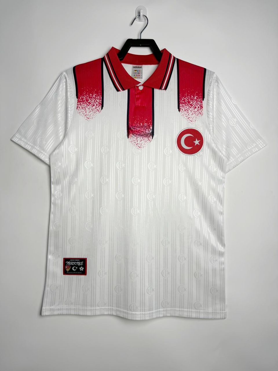 Arda Güler Türkiye Turkey White Nostalgic Retro Football Jersey – Detailed View