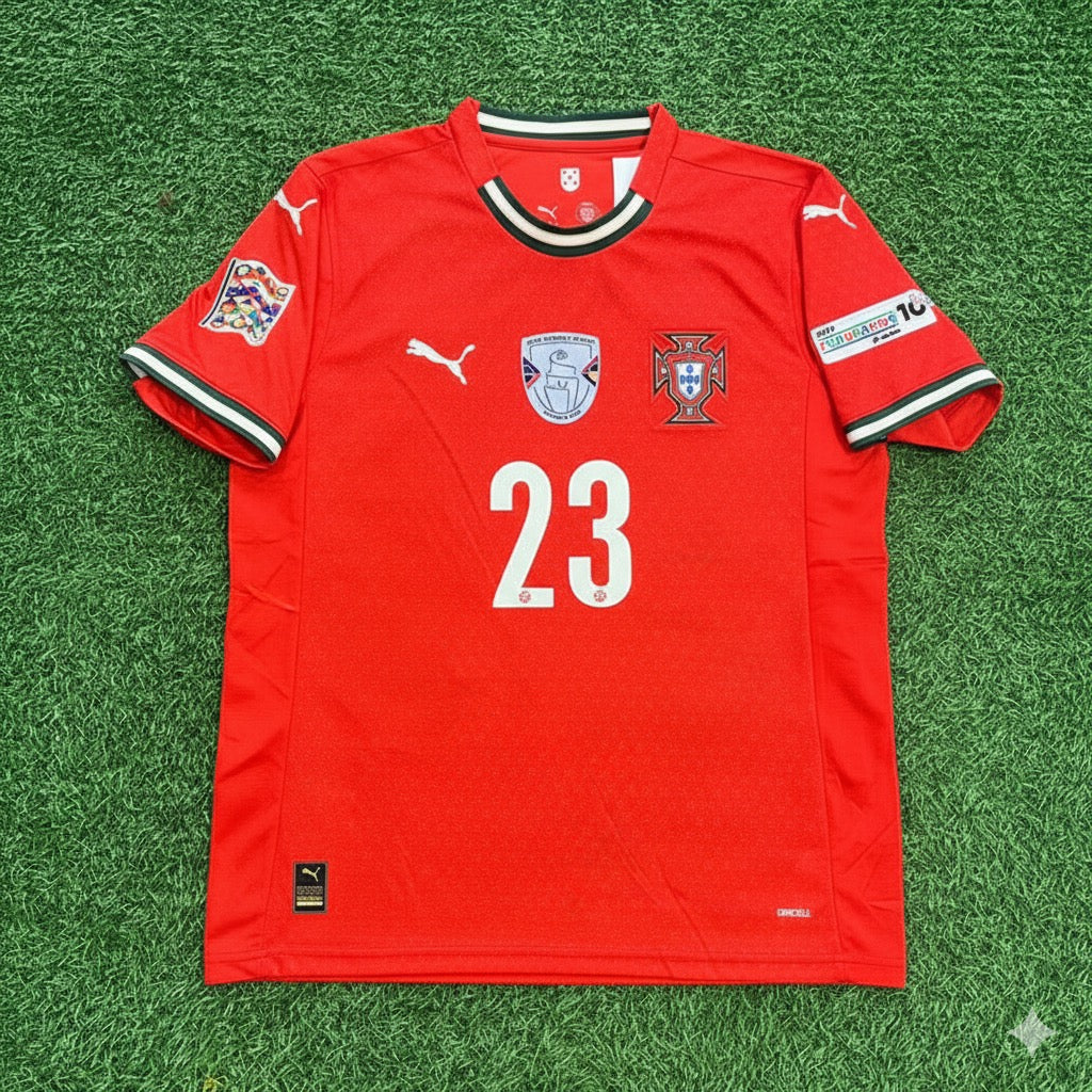 Portugal UEFA Nations League Winner Red Jersey – Vitinha – Front View