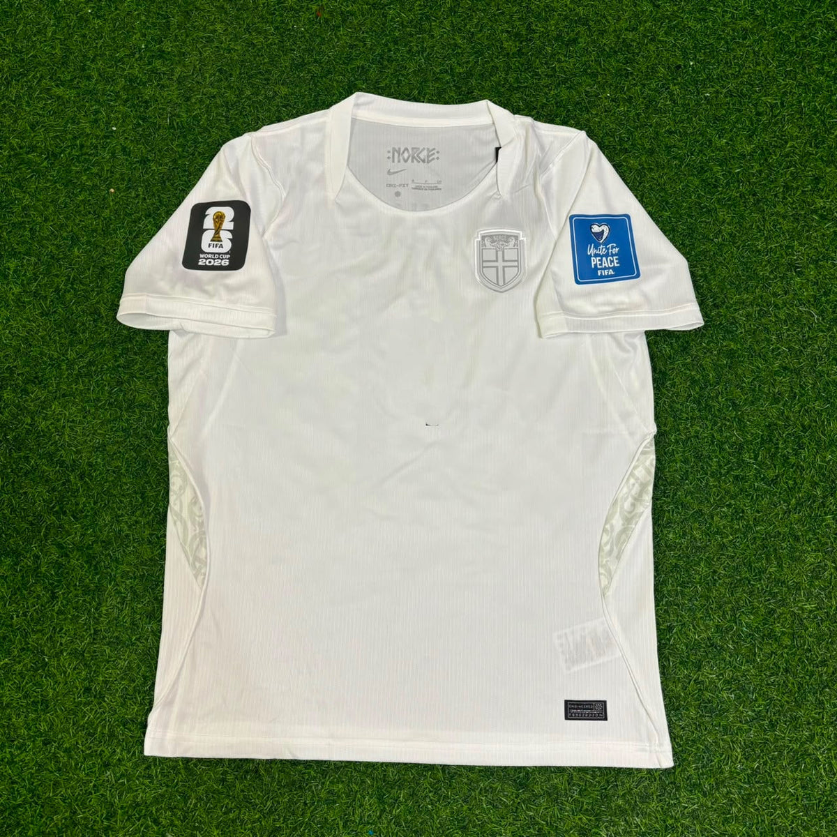 Oscar Bobb #22 Norway 2026 World Cup White Football Jersey – Front View