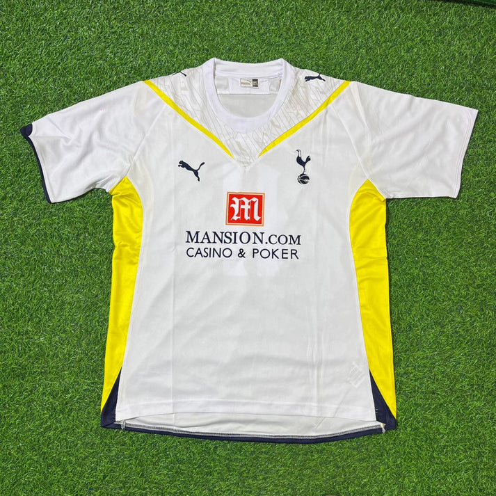 2009 Peter Crouch #15 Tottenham 2010 White Retro Football Jersey – Front View