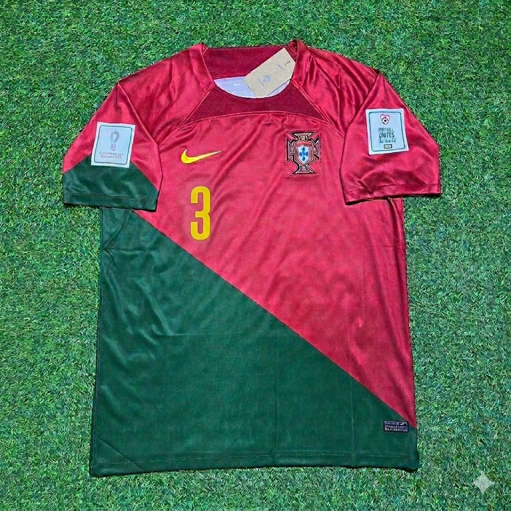 2022 Portugal World Cup Pepe #3 Home Retro Football Jersey – Front View