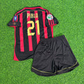 Milan 2006/2007 Retro Kids Football Jersey – Andrea Pirlo – Back View