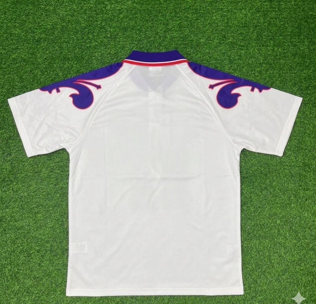 1995 Fiorentina 1997 Retro White Football Jersey – Front View
