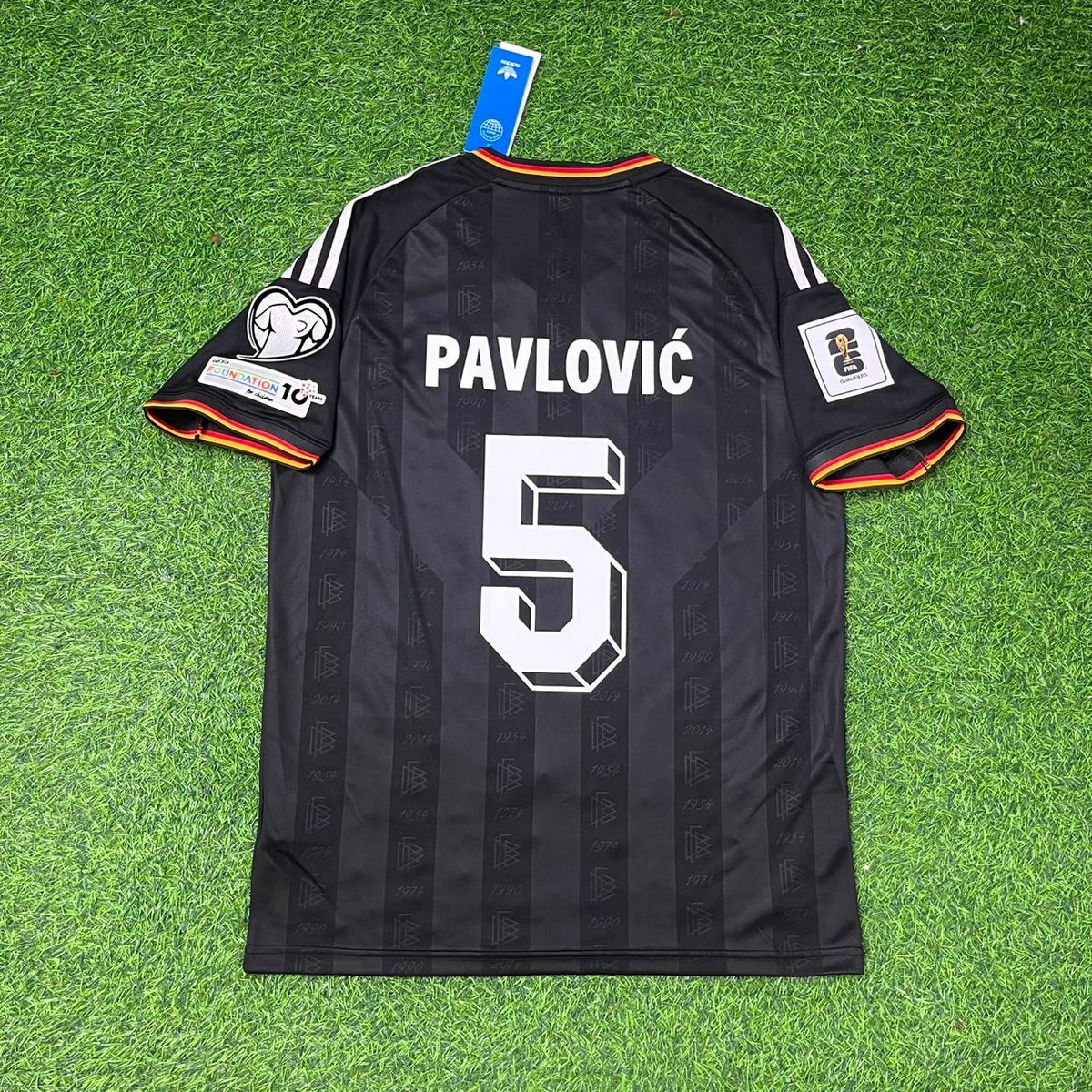 Germany 2026 World Cup Black Style Football Jersey – Aleksandar Pavlović 5# – Back View