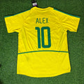 Alex de Souza #10 Fenerbahce Legend Brazil Retro Football Jersey Formasi – Back View