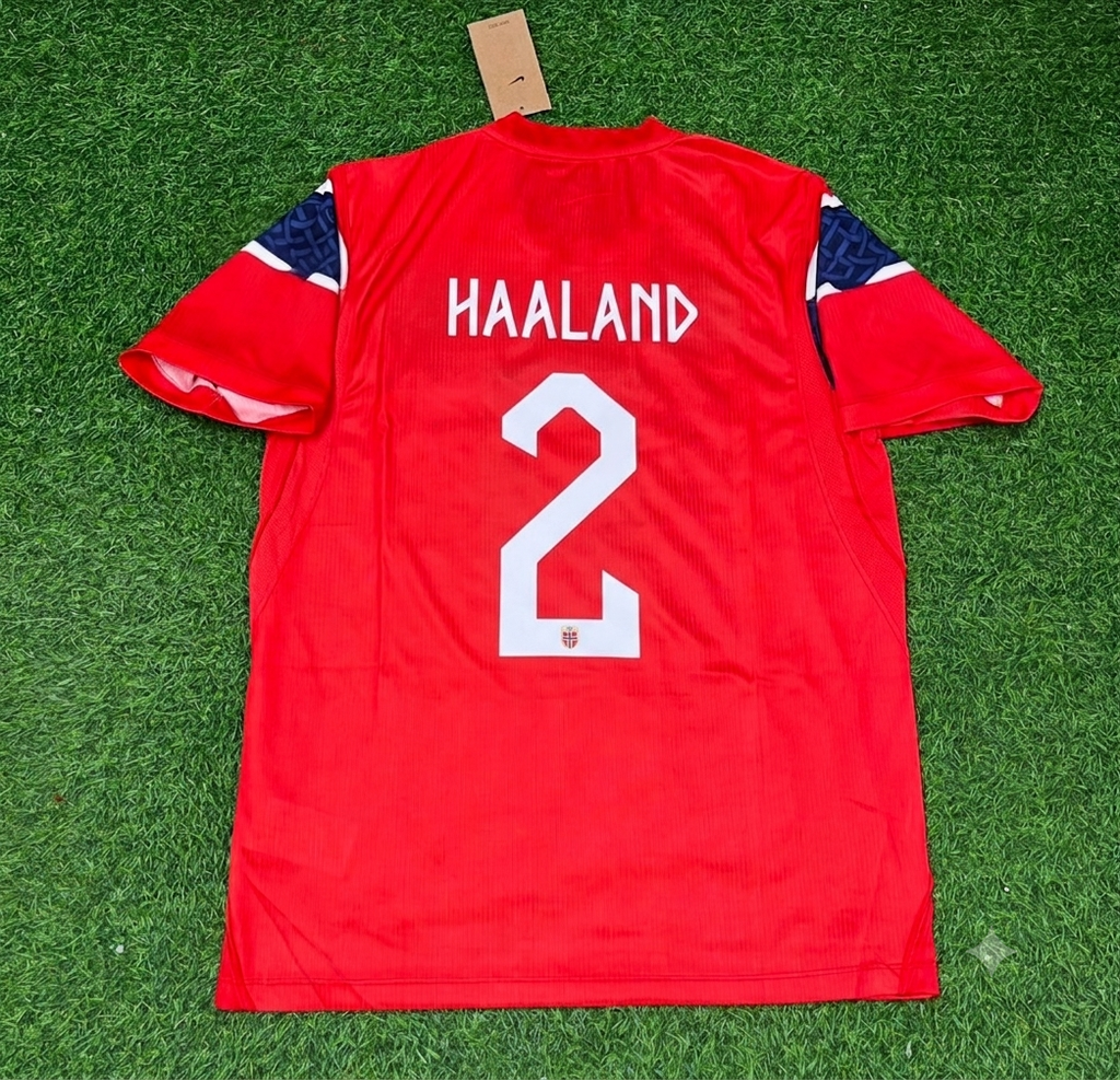 Alf-Inge Haaland #2 Norway Home Retro Football Jersey – Back View
