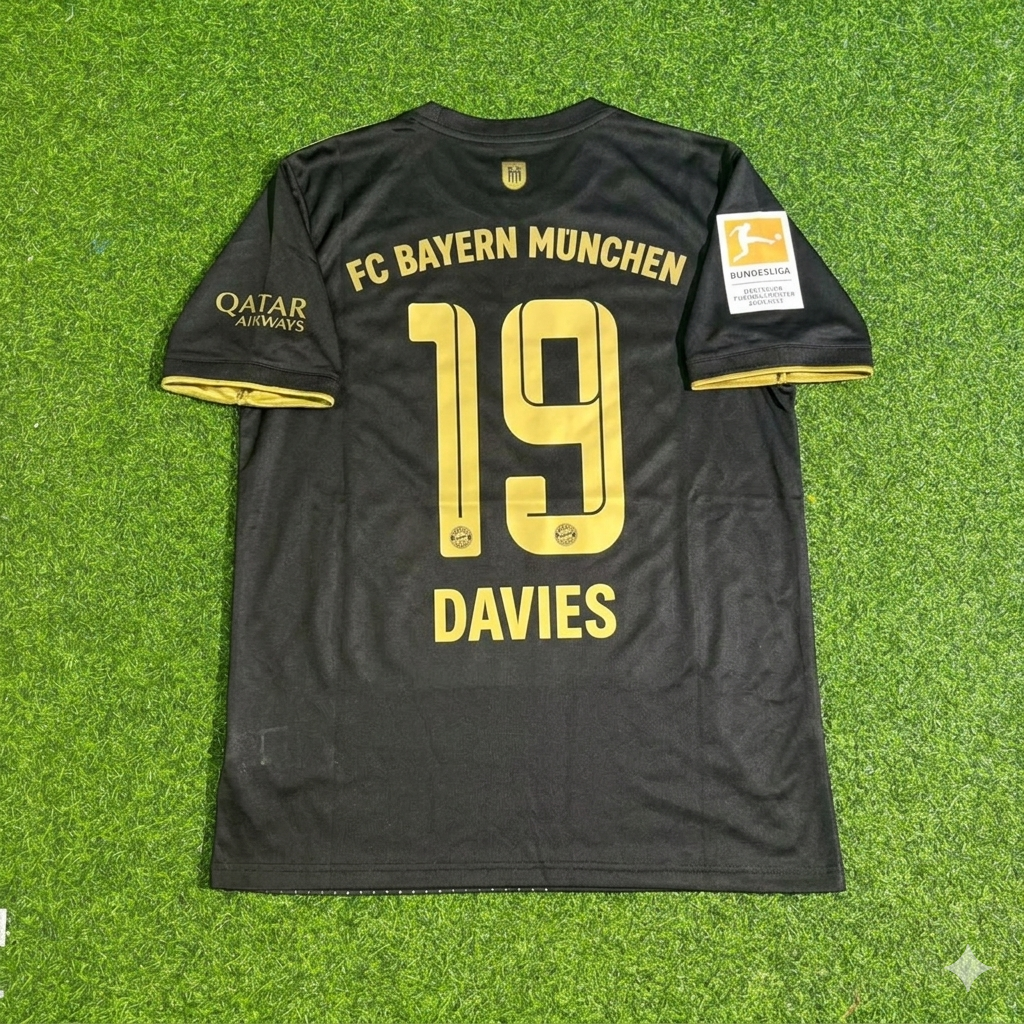 2021/22 Alphonso Davies Bayern Munich Away Football Jersey – Back View