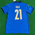 Andrea Pirlo 21 – Italy EURO 2020 Final Retro Soccer Jersey – | | – Back View