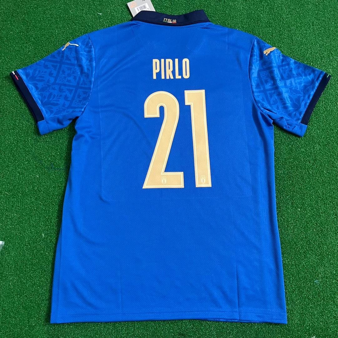 Andrea Pirlo 21 – Italy EURO 2020 Final Retro Soccer Jersey – | | – Back View